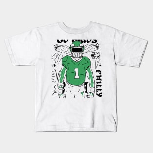 Go Birds Bleed Kelly Green Philly Football Kids T-Shirt